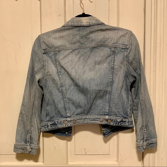 GUESS Diane Cropped Jean Jacket - Distressed - Picture 5 of 5